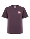 Casablanca Crew Neck Graphic Print T-shirt In Purple