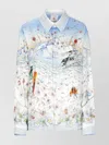 Casablanca Womens Classic Long-sleeves Silk Shirt Lhiver Fleuri In Multi