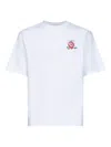 Casablanca Oversized T-shirt With Dragonfly Floral Print In White