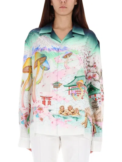 Casablanca Flower Print Shirt In Multi