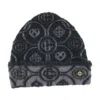 Casablanca Fluffy Monogram Beanie In Black