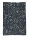 Casablanca Grey Merino Wool Blend Fluffy Monogram Scarf In Gray