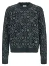 Casablanca Fluffy Monogram Sweater In Gray