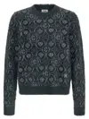 Casablanca Fluffy Monogram Sweater In Gray