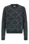 Casablanca Fluffy Monogram Sweater In Gray