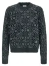 Casablanca Wool-blend Fluffy Monogram Sweater In Gray