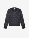 Casablanca Fluffy Monogram Sweater In Gray