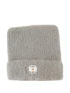 Casablanca Square Hat Fluffy Nylon Textured Knit In Gray
