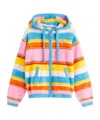 Casablanca Multicolor Fluffy Stripe Oversized Hoodie In Multicolor