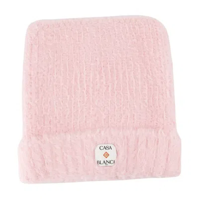 Casablanca Fluffy Square Beanie - Nylon - Pink In Neutral