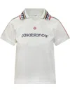 Casablanca Dynamic Logo Jacquard Football T-shirt In White