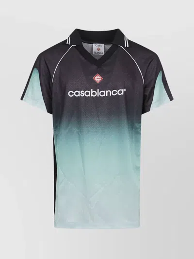 Casablanca Football Top With Contrast Piping And Gradient Design In Multi