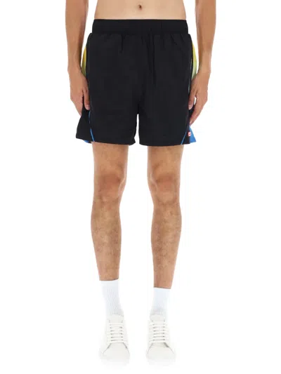 Casablanca Football Windbreaker Shorts - Size L In Black
