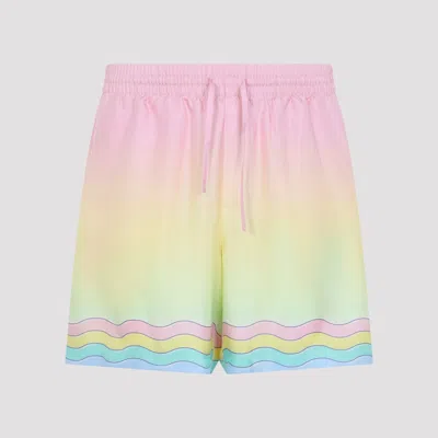Casablanca For The Love Of Dance Mini Silk Shorts In Pink