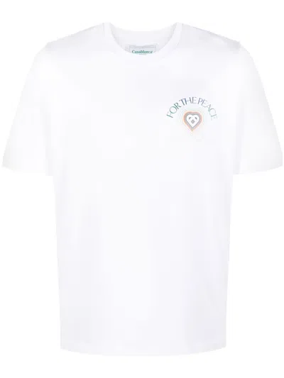 Casablanca For The Peace Gradient Short Sleeve T-shirt In White