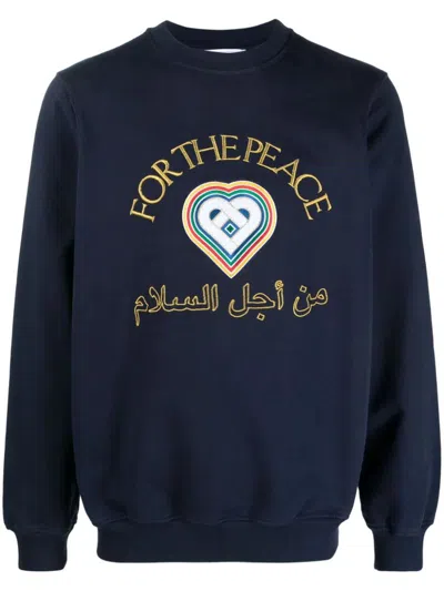 Casablanca For The Peace Sweatshirt In Blue
