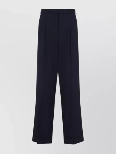 CASABLANCA FRONT PLEAT WOOL PANTS
