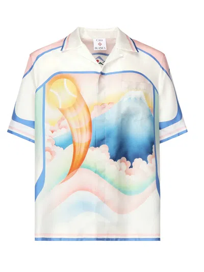 Casablanca 'dream Of Mount Fuji' Shirt In White