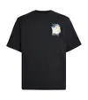 Casablanca Crew Neck Graphic Print Short Sleeves In Black