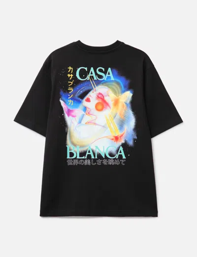 Casablanca Galactic Connection T-shirt In Black