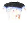 Casablanca Galactic Connection Crew Neck T-shirt In White