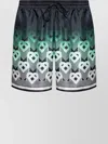 Casablanca Geometric Patterned Knee Length Shorts In Black