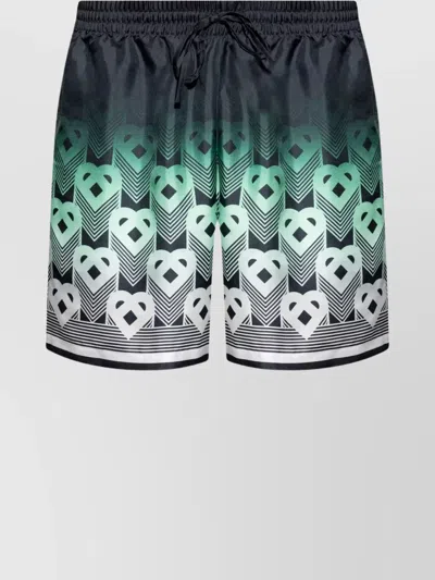 CASABLANCA GEOMETRIC PATTERNED KNEE LENGTH SHORTS