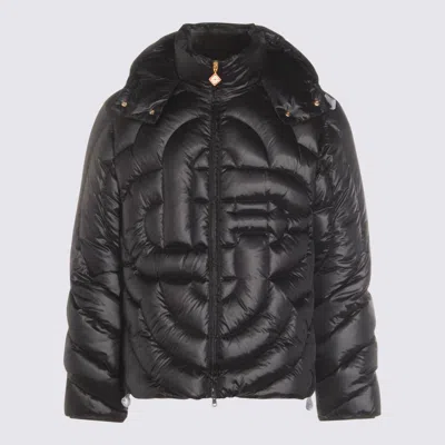 Casablanca Down Monogram Puffer Jacket In Black