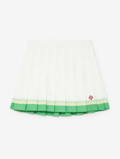 Casablanca Kids'  Girls Printed Pleated Skirt In White