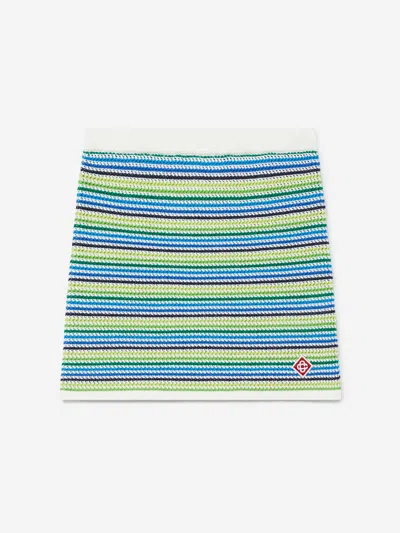 Casablanca Girls Striped Skirt In Green
