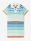 Casablanca Wave Dress In Blue