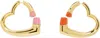 Casablanca Gold Heart Hoop Earrings In Gold / Multi