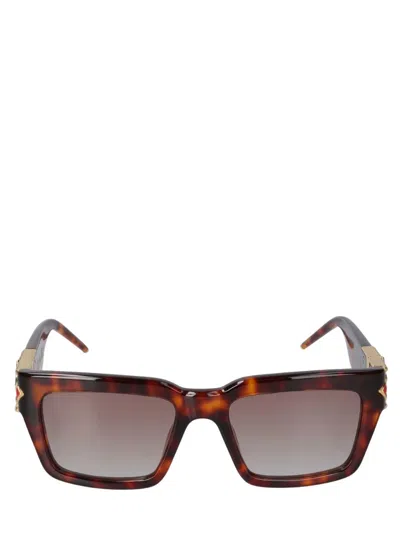 Casablanca Monogram Plaque Acetate Sunglasses In Havana,brown