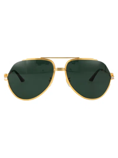 Casablanca Gold/ Silver/ Green Stainless Steel Sunglasses