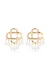 Casablanca Bijoux Oro Brass Earrings With Teardrop Accents In Gold