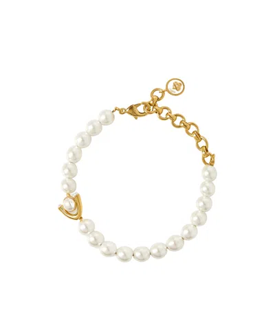 Casablanca Gold  White Lotus Pearl Bracelet