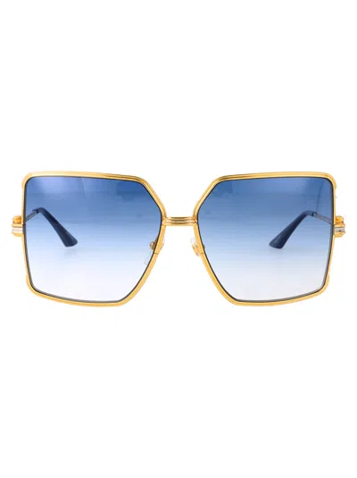 Casablanca Gold/silver/midnight/blue Grad Stainless Steel Sunglasses