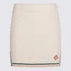 Casablanca Check Boucle Cotton Mini Skirt In Neutral