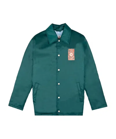 Casablanca Gothic Logo Stadium Jacket In Blue