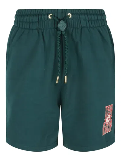 Casablanca Stacked Logo Sweatshorts Back Pocket In Gothic Stacked Log