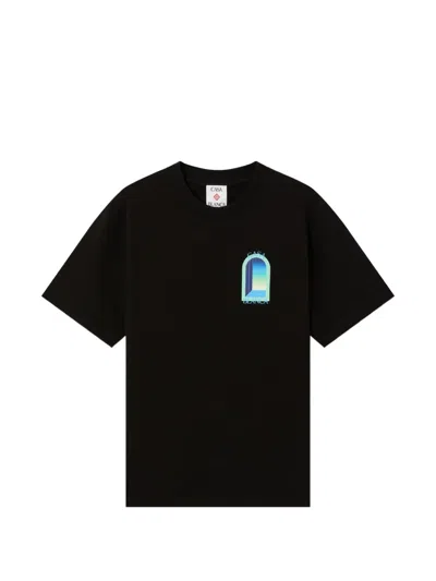 Casablanca Organic Cotton Short-sleeve Mini T-shirt For Men In Black
