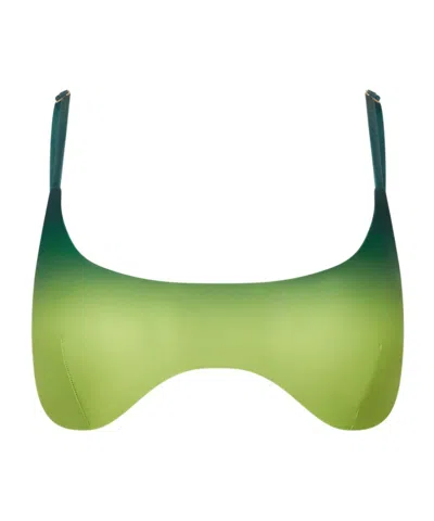 Casablanca Gradient Bikini Top In Green