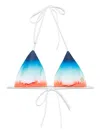Casablanca Gradient Bikini Top In White