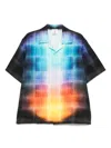 Casablanca Gradient Check Shirt In Blue