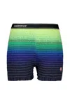 Casablanca Gradient-design Shirred-texture Shorts In Multi
