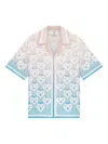 Casablanca Gradient-effect Heart-monogram Shirt In Pink