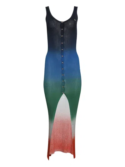 CASABLANCA GRADIENT-EFFECT MAXI DRESS