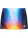 Casablanca Elastic Waist Swimming Trunks In 蓝色