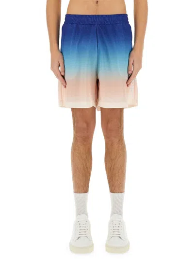 Casablanca Gradient Football Shorts In Blue