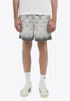Casablanca Gradient Heart Monogram Shorts In Gray